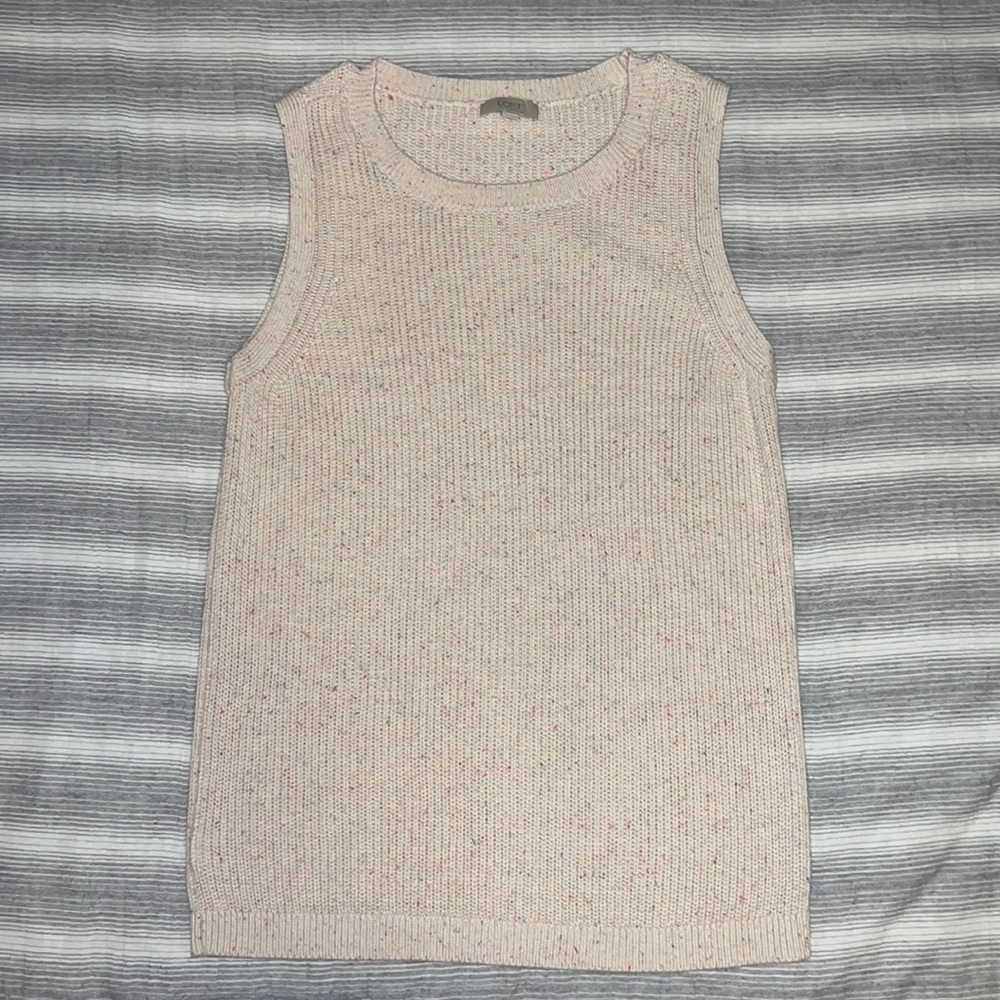LOFT Speckled Sweater Tank